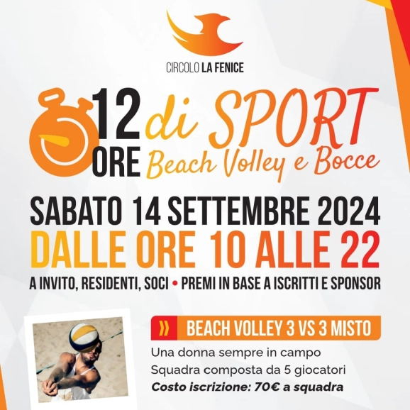 12 ore Beach Volley Circolo La Fenice